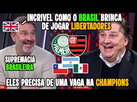 INGLESES ENLOQUECIDOS COM A SUPREMACIA DO BRASIL NA LIBERTADORES E A REVOLTA DA SULAMERICA!