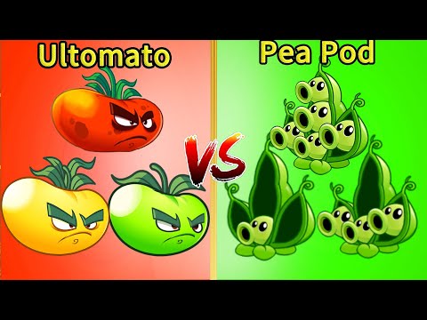 PvZ 2 Challenge - ULTOMATO Team Vs Pea Pod Team - Which Team Will Win ？- Team Plant Vs Team Plant