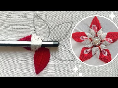 Make A Star Flower Using This Trick | Hand Embroidery