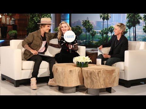 エレンのお気に入りの瞬間。マドンナとジャスティン・ビーバーが「Never Have I Ever」をプレイ (Ellen's Favorite Moments: Madonna and Justin Bieber Play Never Have I Ever)