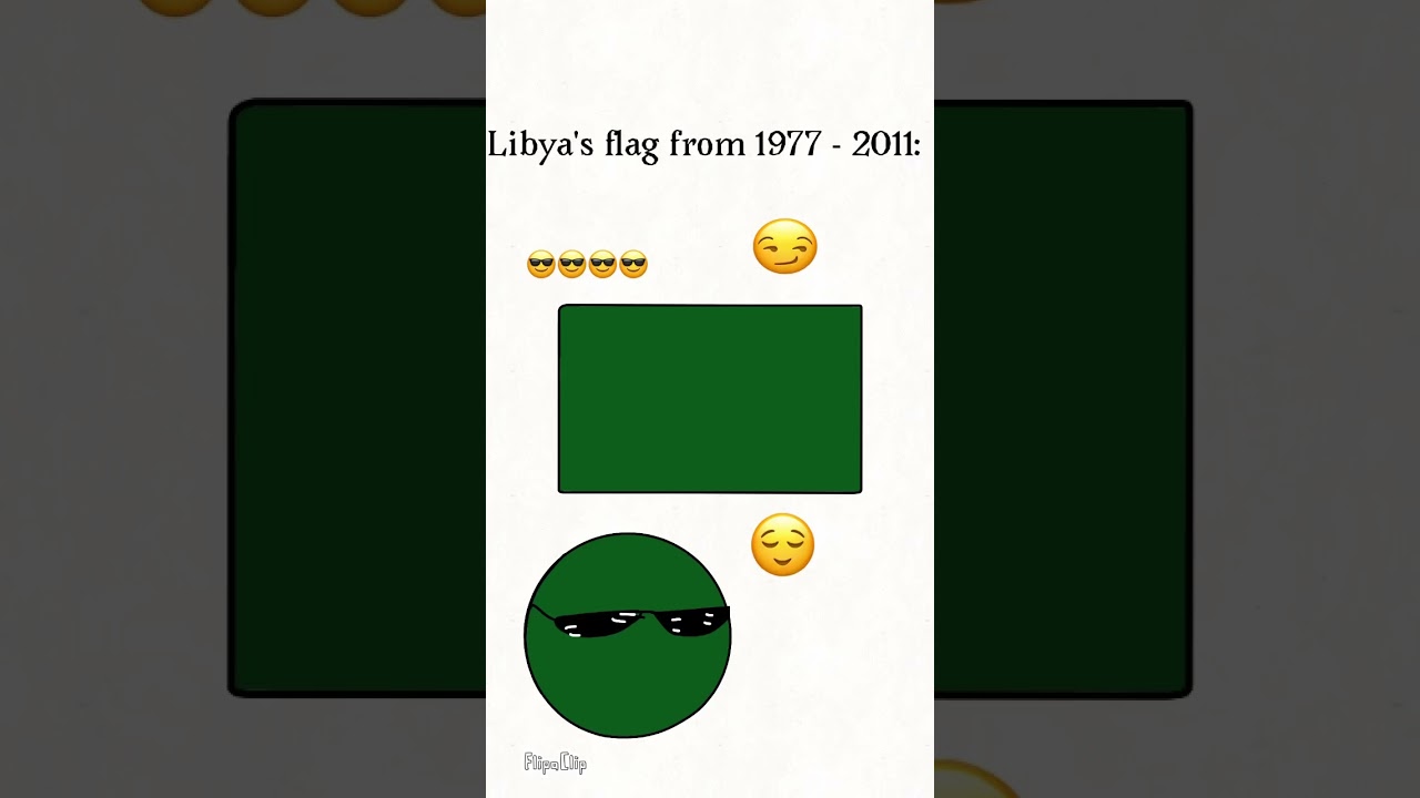 Libya’s flag: then vs now #shorts #countryballs #libya #flags 😎😎😎🤮🤮🤮