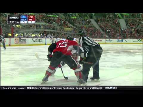 Rangers no goal quick whistle in 3rd Feb 21 2013 NY Rangers vs Ottawa Senators NHL Hockey