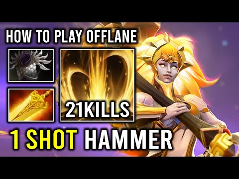 How to Offlane Dawnbreaker with 1 Shot Hammer 1v5 Radiance Run At Them Dota 2