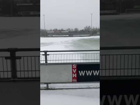 Hoofdveld onder winterse omstandigheden