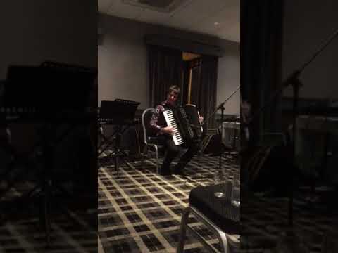 Helen Rich playing at the Friday night concert at the Northern Ireland Open Accordion Championship