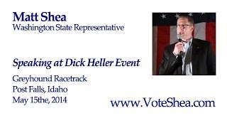 preview picture of video 'Matt Shea at the Dick Heller Post Falls Event'