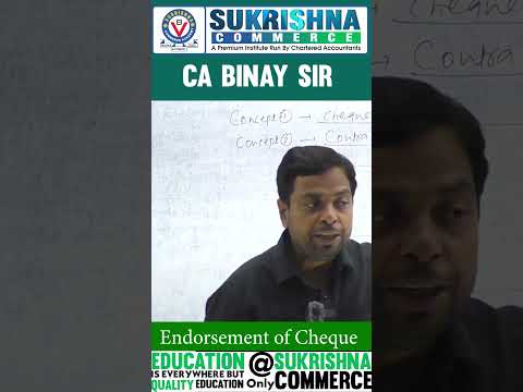 CA Binay at sukrishna commecrce teaching cheque concept