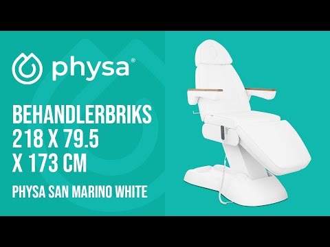 Produktvideo - Behandlerbriks - 3 motorer - 300 W - 203 x 62 x 64 - 86 cm - 150 kg - hvid