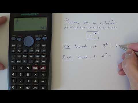 The Power Key On A Casio Scientific Calculator.