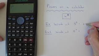 The Power Key On A Casio Scientific Calculator.