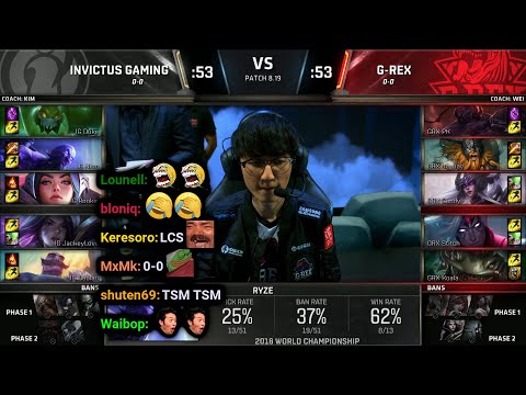 IG vs GRX | 2018 Worlds Groups Day 2 | Twitch VOD with Chat
