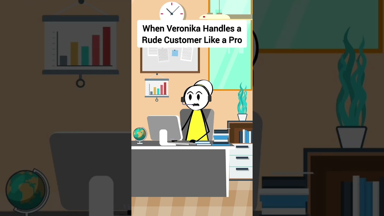 Miss Veronika vs. Rude Customers #animation #funnyvideo #gplus #comedy