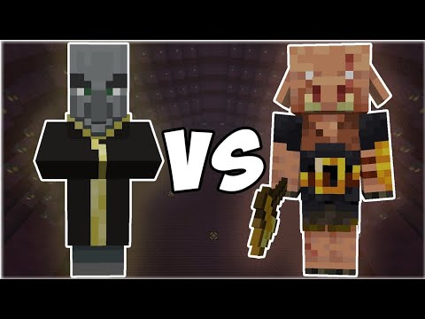 Mutant Evoker vs Mutant Piglin Brute Minecraft mob battle