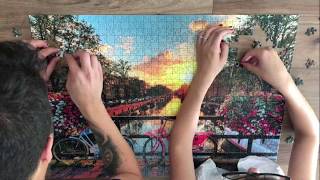 Gizem + Burhan Ravensburger Puzzle Bicycles in Amsterdam | 1000 Pieces Puzzle