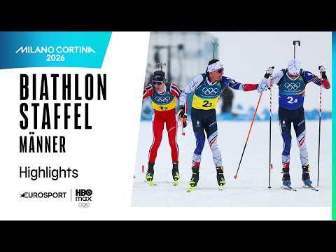 Packender Zweikampf um Staffel-Gold I Highlights deutsch I Olympia 2026 I Biathlon Staffel I Männer