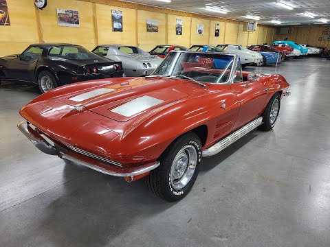 1963 Riverside Red Corvette Stingray Convertible Video