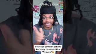Dontai spits some Eminem bars on YourRage stream 😭🔥 #eminem
