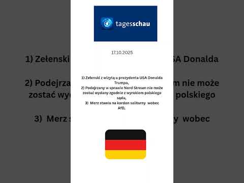 Niemiecki dziennik telewizyjny @tagesschau 17 października