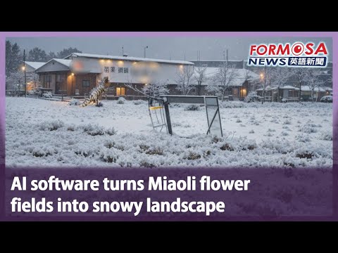 AI software turns Miaoli flower fields into snowy landscape｜Taiwan News