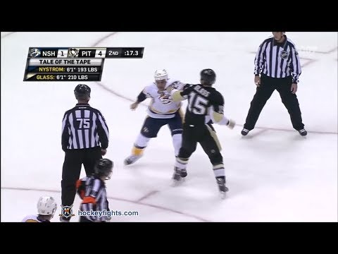 Eric Nystrom vs Tanner Glass Nov 15, 2013