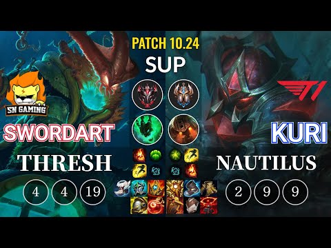 SN SwordArt Thresh vs T1 Kuri Nautilus Sup - KR Patch 10.24