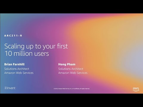 Scaling up to your first 10 million users, AWS re:Invent