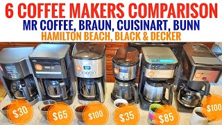 MR COFFEE BRAUN CUISINART BLACK+DECKER HAMILTON BEACH BUNN 6