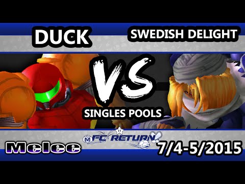 FC Return - Duck (Samus) Vs. Swedish Delight (Sheik) SSBM Pools WF - Smash Melee