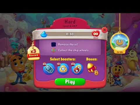 Fishdom 6487 Hard Level - 20 moves - NO BooSTERS
