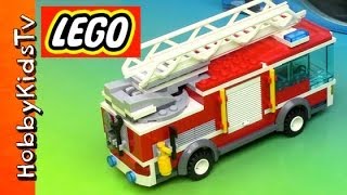 LEGO City Fire Truck - Box Opening, Build and Play (60002)