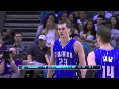Mario Hezonja vs Charlotte Hornets 16.03.2016 (11Pts)