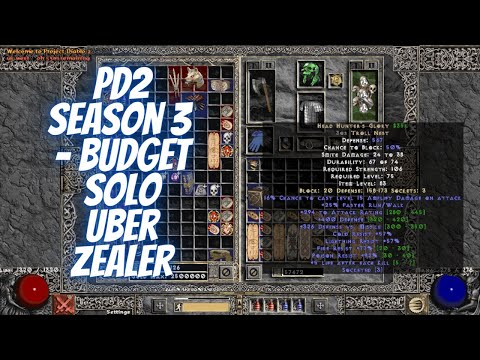 Project Diablo 2 - Season 3 - My Budget Solo Uber Zealer Build