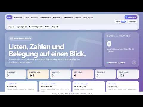 Dashboardfunktion im Ganztagsplaner – Video ansehen