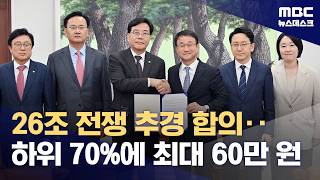 '전쟁 추경' 본회의 처리 예정‥최대 60만 원 지급도 여야 합의 (2026.04.10/뉴스데스크/MBC)