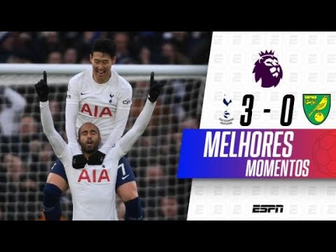 LUCAS MOURA FAZ GOLAÇO, SON MARCA DE NOVO, E TOTTENHAM VENCE O NORWICH | Melhores Momentos