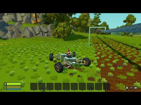 Scrap Mechanic - Monorail Farm progress and test buggy