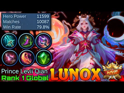 Hard Carry Lunox Insane 10,000+ Matches - Top 1 Global Lunox by Prince Levii Qian - Mobile Legends