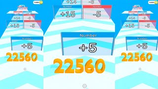 Number Run Vs mode gameplay with android ASMR walkthrough