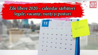Download lagu Zile libere 2020 – calendar sărbători legale, calendar vacanțe în anul 2020 mp3
