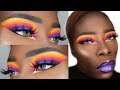 HOW TO MAKE YOUR EYESHADOW MORE PIGMENTED SUNSET MAKEUP TUTORIAL