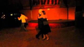 Jorge Garcia dancing milonga traspie with Irene at Pinar de Rocha 2 04/10/11