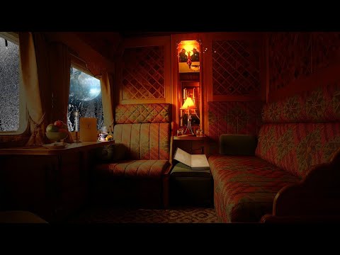 Orient Express - Cozy Train Cabin Ambience with Rain and Train Sounds for Sleep and Relaxation