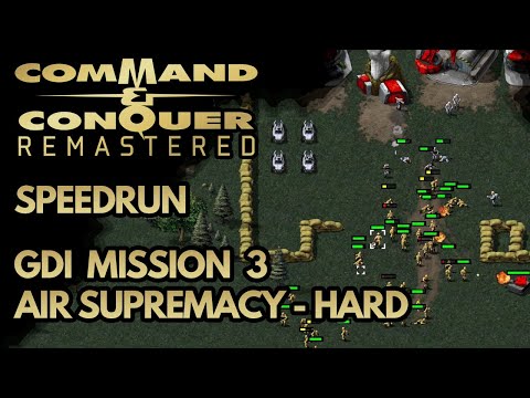 Command & Conquer Remastered Speedrun (Hard) - GDI Mission 3 - Air Supremacy