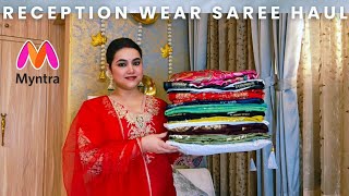 Beautiful Reception special Saree haul from Myntra @PoojaRikichoyal 