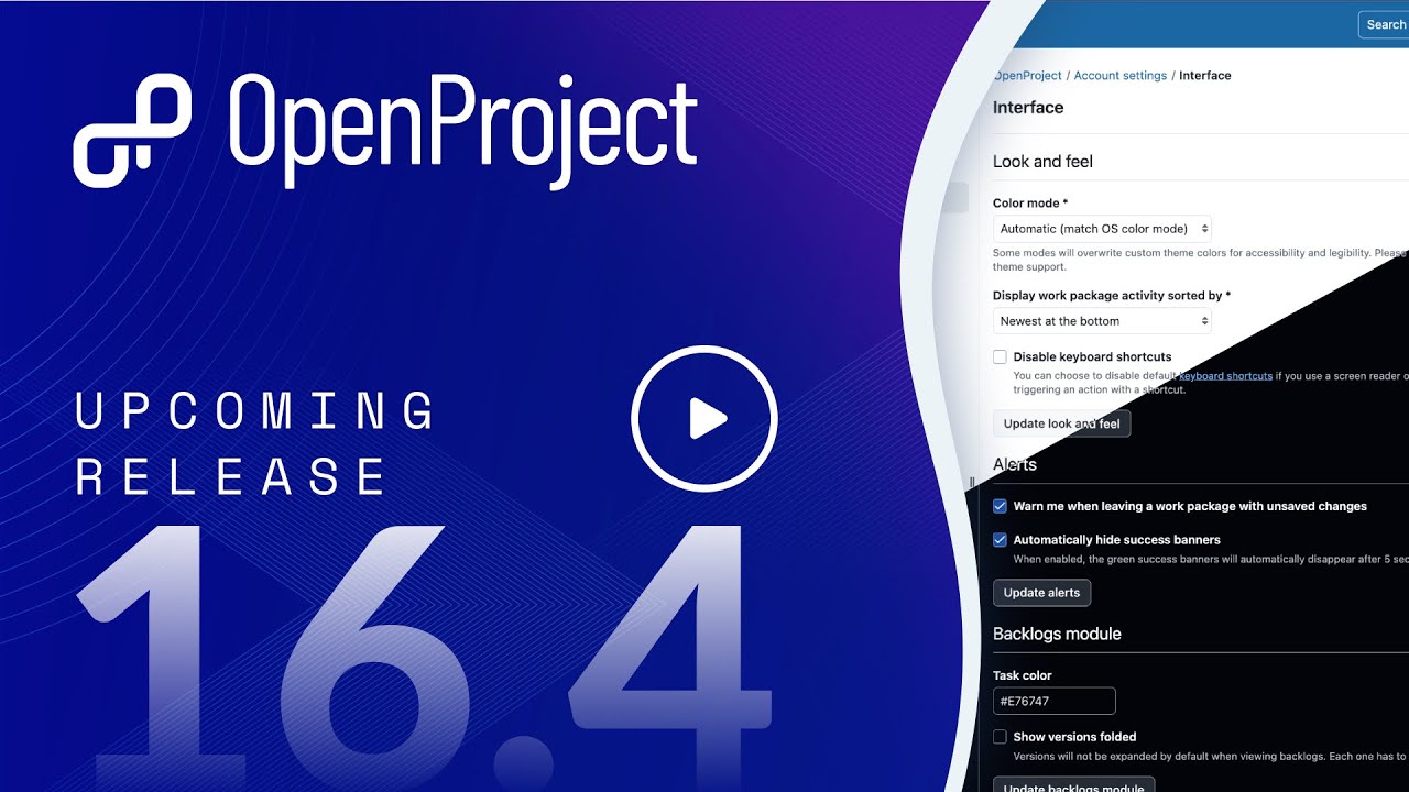 OpenProject 16.4 Release Preview