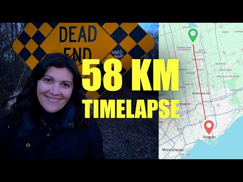 Walking The Entire Length of Yonge St to Downtown Toronto | TIMELAPSE