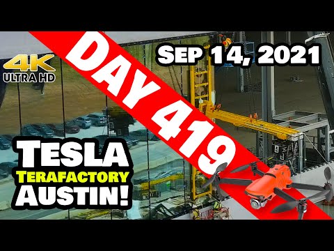 Tesla Gigafactory Austin 4K  Day 419 -9/14/21- INCREDIBLE PROGRESS AT GIGA TEXAS + BORING CO UPDATE!