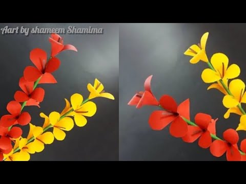 How to make paper flower // Easy paper flower making  // Beautiful Paper Flower Making 