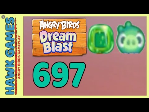 Angry Birds Dream Blast Level 697 - Walkthrough, No Boosters