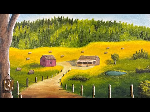 Time lapse-how to paint a country scene￼